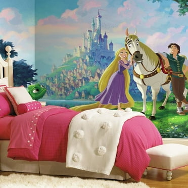 10.5 ft x 6 ft. RoomMates JL1388M Disney Princess Enchanted Spray and Stick Removable Wall Mural 10.5 ft x 6 ft. RoomMates JL1388M Disney Princess Enchanted Spray and Stick Removable Wall Mural